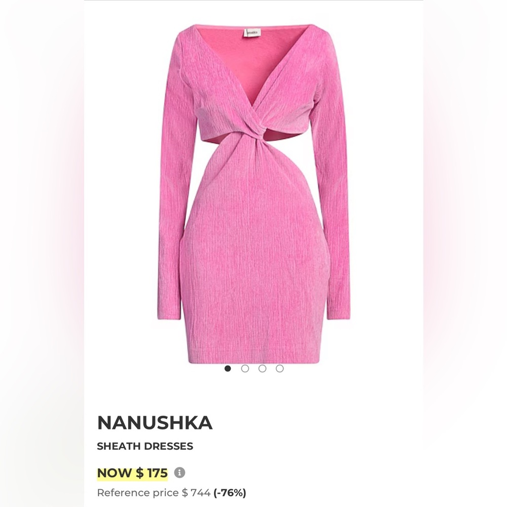 Nanushka Pink Long Sleeve Dress